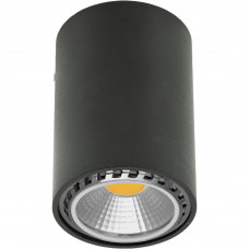 Светильник накладной цилиндрический GU10 8 см цвет чёрный