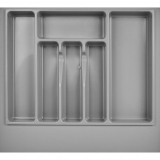 Лоток для столовых приборов Delinia, 48.6x4.5x52.6 см, пластик, цвет серый