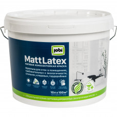 Краска для стен и потолков Jobi «Mattlatex» база А 10 л