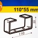 Крепление для плоских воздуховодов Equation 55х110 мм пластик