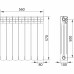 Радиатор Equation 500/100 7 cекций боковое подключение биметалл