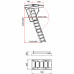 Лестница чердачная ножничная ОST-B 80х70х280 см