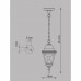 Подвесной светильник уличный Inspire Chester 1xE27х100 Вт, декоративное стекло, IP44