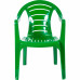 Кресло садовое 40х39х79 cм пластик зеленый (оттенок в ассортименте)
