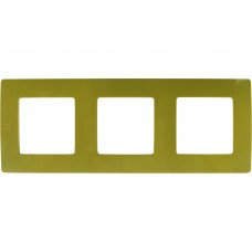 Рамка для розеток и выключателей Legrand Etika 3 поста, цвет зеленый папоротник