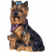 Фигура садовая «Собака Йорк с щенками» h30 см