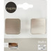 Ручка-кнопка мебельная Inspire Maiko 300 мм, цвет белый/серебристый, 2 шт.