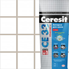 Затирка для узких швов Ceresit CE 33 «Comfort», ширина шва 2-6 мм, 2 кг, сталь, цвет багамы