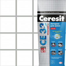 Затирка для узких швов Ceresit CE 33 «Comfort», ширина шва 2-6 мм, 2 кг, сталь, цвет манхэттен