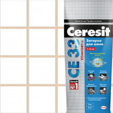 Затирка для узких швов Ceresit CE 33 «Comfort», ширина шва 2-6 мм, 2 кг, сталь, цвет натура