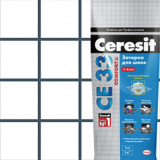 Затирка для узких швов Ceresit CE 33 «Comfort», ширина шва 2-6 мм, 2 кг, сталь, цвет тёмно-синий