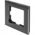 Рамка для розеток и выключателей Werkel Aluminium 1 пост, металл, цвет черный алюминий