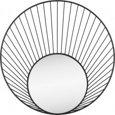 Зеркало декоративное Inspire Palm, круг, 50 см, цвет чёрный