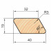 Брусок скошенный сращенный 19х40x2200 мм хвоя сорт Экстра без сучков