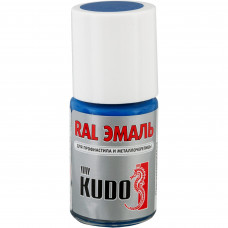 Эмаль для металлочерепицы Kudo с кисточкой цвет сигнальный синий 15 мл