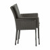 Кресло садовое Naterial Noa Fix 61.5x86x61.5 см искусственный ротанг, серый/чёрный