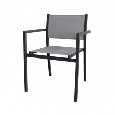 Кресло садовое Steel 55x80x55 см сталь/текстилен антрацит