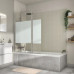 Ширма на ванну Essential поворотный 140 см цвет серый