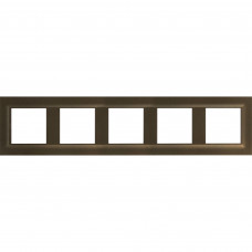 Рамка для розеток и выключателей Legrand Structura 5 постов, цвет бронзовый