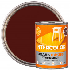 Эмаль Intercolor ПФ-266 0.8 кг цвет красно-коричневый