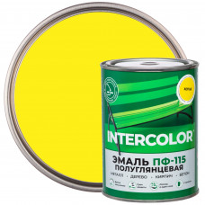 Эмаль ПФ-115 Intercolor полуглянцевая цвет желтый 0.8 кг