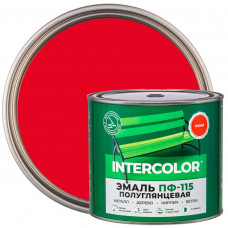 Эмаль ПФ-115 Intercolor полуглянцевая цвет красный 1.8 кг