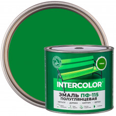 Эмаль ПФ-115 Intercolor полуглянцевая цвет зеленый 1.8 кг