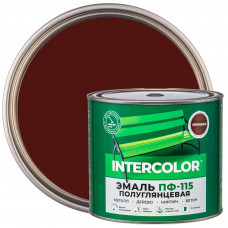 Эмаль ПФ-115 Intercolor полуглянцевая цвет шоколадный 1.8 кг