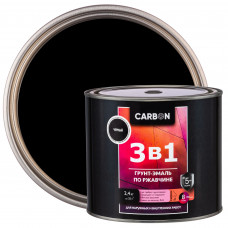 Эмаль по ржавчине 3 в 1 Carbon цвет черный 2.4 кг
