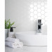 Мозаика керамическая StarMosaic Homework Hexagon White Glossy 26.5x27.8 см цвет белый