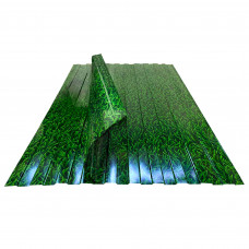 Покрытие искусственное двухстороннее Трава С8 толщина 0.3 мм ширина 1.2 м цвет зеленый