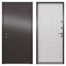 Дверь входная металлическая, Термо, 880 мм, правая, цвет ринго белый