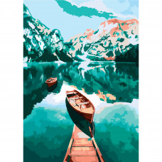 Картина по номерам Лодка на воде 40х50 см