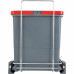 Контейнер для мусора Aff выдвижной двухсекционный 2x18 л, пластик, цвет серый