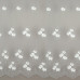 Тюль сетка вышивка 100x280 см, однотонная, цвет серебряный пион