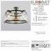 Светильник потолочный Eurosvet Aragon, 5 ламп, 18 м², цвет черный