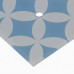 Стеновая панель Сигма, 100x4x60 см, закаленное стекло, цвет бело-голубой