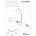 Люстра на штанге Lamplandia Geometry L1433, 6 ламп, 20 м², цвет черный