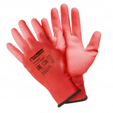 Перчатки полиэстровые Fiberon, размер 8 / M, цвет красный