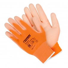 Перчатки полиэстровые Fiberon, размер 8 / M, цвет оранжевый