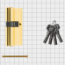 Цилиндр Standers TTAL1-3040GD, 30x40 мм, ключ/ключ, цвет латунь