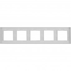 Рамка для розеток и выключателей Legrand Structura 5 постов, цвет белый