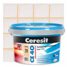 Затирка цементная Ceresit CE 40 водоотталкивающая 2 кг цвет персик