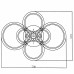 Люстра потолочная светодиодная Escada 10224/6LED 103W с пультом управления, 33 м², регулируемый белый свет, цвет белый