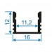 Профиль для светодиодной ленты 12 мм универсальный глубокий 2 м