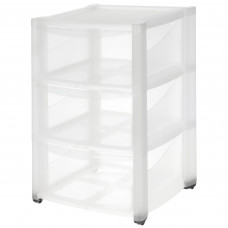 Комод на колесах 60x39x37 см 3 ящика Комод на колесах 60x39x37 см 3 ящика