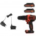 Дрель-шуруповерт аккумуляторная ударная Black&Decker BDCHD18KBQW, 18 В Li-ion 2x1.5 Ач