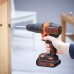 Дрель-шуруповерт аккумуляторная ударная Black&Decker BDCHD18KBQW, 18 В Li-ion 2x1.5 Ач