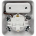 Блок выключатель с розеткой встраиваемый Bylectrica В-РЦ-7019, 2 клавиши, с заземлением, цвет белый