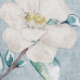 Штора на ленте «Бархат», 160х260 см, цветы, цвет голубой